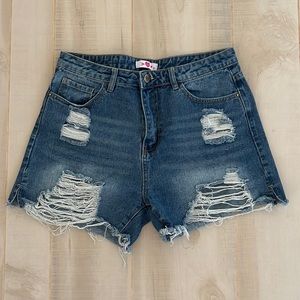 Buddy Love Distressed Denim Shorts